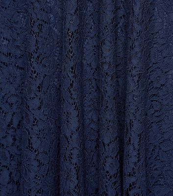 Navy Lace Strappy Midi Dress | New Look